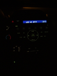2010 Honda Fit Sport Dash at Night