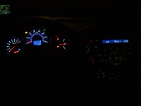 2010 Honda Fit Sport Entire Dash at Night