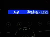 2010 Honda Fit Sport Radio Closeup at Night